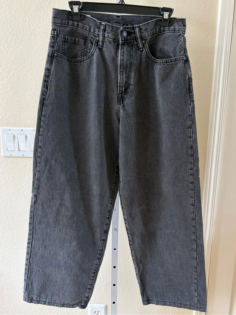 GAP Baggy Wide Leg Jeans in Black - Size 30 x 28